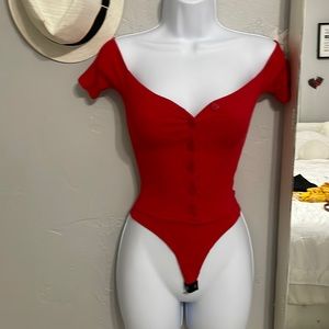 Red bodysuit - fashion nova